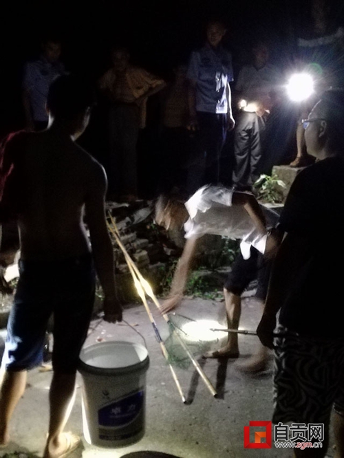 自贡三名男子邀约电鱼下酒&nbsp;刚到河边就被逮住(图2)
