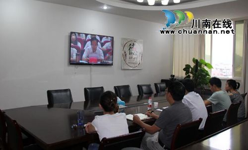龙马潭区审计局组织审计干部职工参加投资审计工作电视电话会议