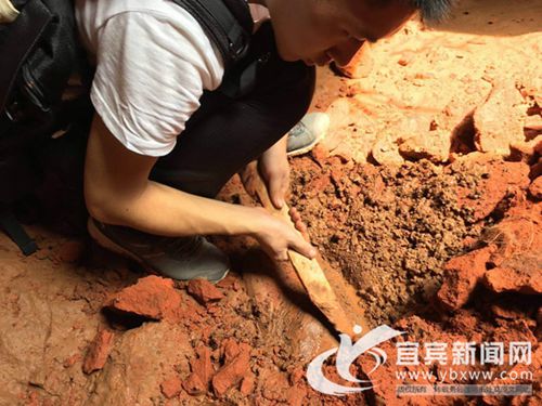 宜宾一工地挖出近2000年前汉墓&nbsp;出土数件陶俑(图3)