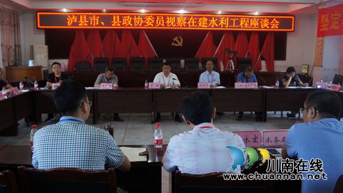 泸县市、县政协委员到立石镇视察在建水利工程实施情况