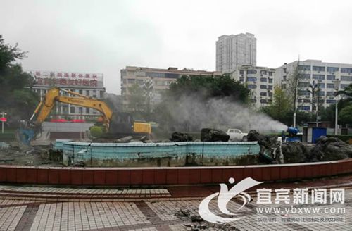 宜宾：南门桥南桥头广场改造&nbsp;音乐喷泉将亮相(图2)
