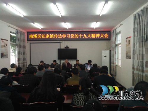 宜宾南溪区汪家镇传达学习贯彻党的十九大精神
