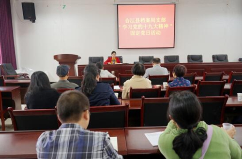 合江县档案局支部开展“学习党的十九大精神”固定党日活动