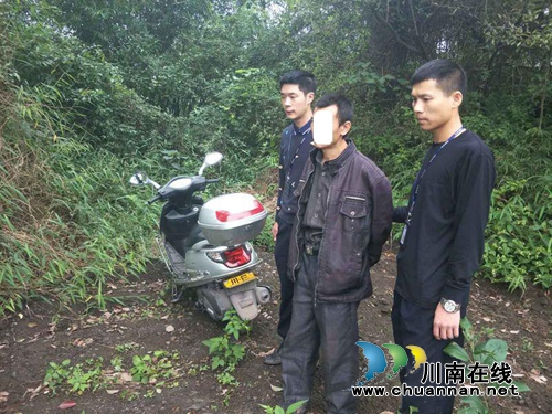 男子盗摩托车骑回家&nbsp;泸县警方追赶野外抓获