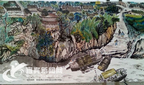 震撼!61岁业余画师手绘9米宜宾江安老街画卷(图3) 震撼!61岁业余画师手绘9米宜宾江安老街画卷(图3)