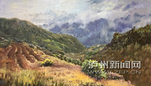 泸州画家谢兰办画展：以墨色浓淡表趣远之心(图2)