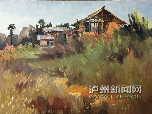 泸州画家谢兰办画展：以墨色浓淡表趣远之心(图3)