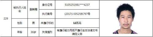 泸州中院曝光244名老赖名单&nbsp;涉及金额上10亿！(图64)