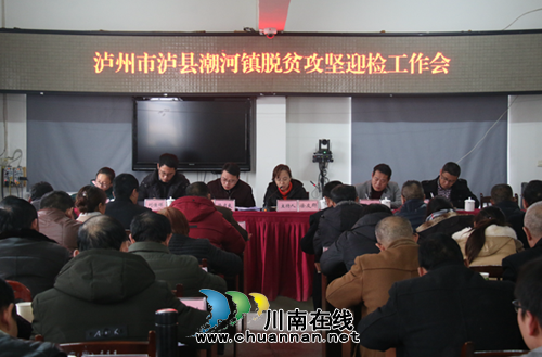 泸县潮河镇召开脱贫攻坚迎检工作会(图1)