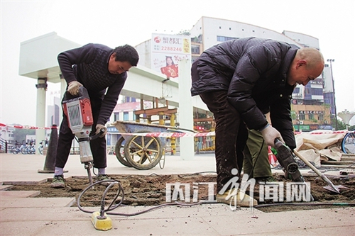 内江西林大桥南北桥头五座过街人行天桥开建(图2)