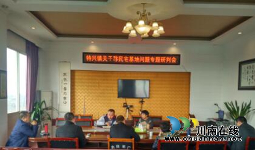 龙马潭区特兴镇召开关于移民宅基地问题的专题研判会