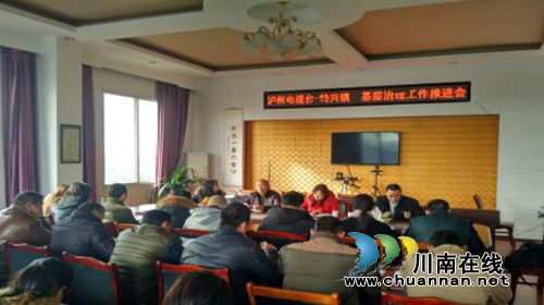 泸州市电视台到龙马潭区特兴镇召开基层治理工作推进会