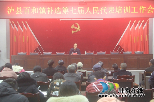 泸县百和镇召开补选第七届人大代表培训工作会