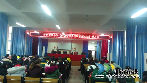 宜宾罗龙实验小学学习《消防安全责任制实施办法》