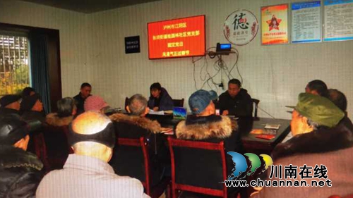 江阳区张坝街道桂圆林社区党支部召开党员大会总结大会