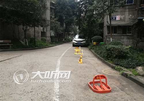 泸州一小区：业主私设地锁&nbsp;占用小区公共区域