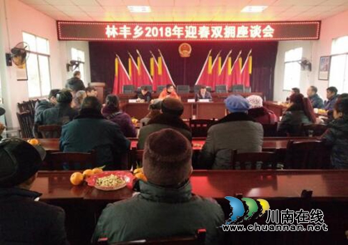 宜宾南溪区林丰乡召开迎春双拥座谈会