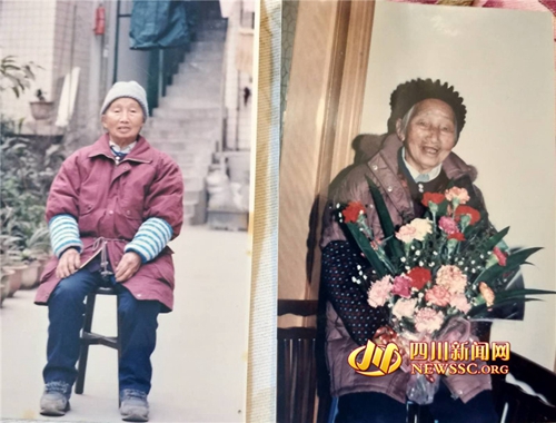 泸州106岁世纪老人牵女儿手 祝大家新年快乐(图1) 泸州106岁世纪老人牵女儿手 祝大家新年快乐(图1)