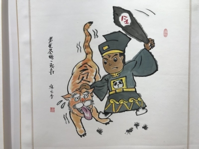 自贡荣县农民漫画家:提笔是画家 下地是农民(图2) 自贡荣县农民漫画家:提笔是画家 下地是农民(图2)