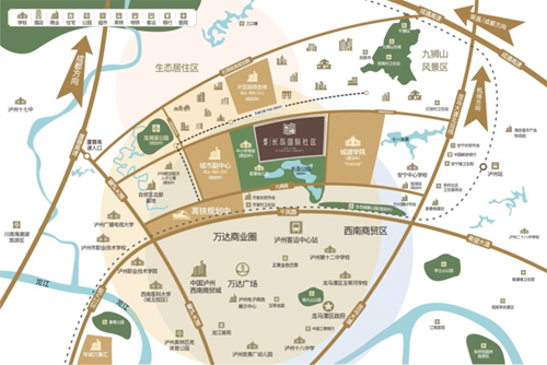 蓝光首驻泸州!择址城北新区再续“长岛荣耀”(图4) 蓝光首驻泸州!择址城北新区再续“长岛荣耀”(图4)