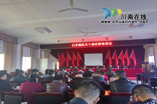 合江县白米镇召开机关干部法律培训会