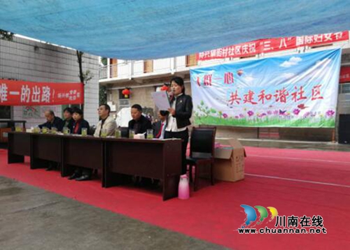 龙马潭区特兴镇街村社区举办庆祝“三八”国际妇女节108周年活动