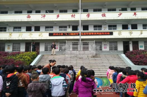 贵州盘州市双凤镇西冲小学开展3.12植树节宣传教育活动(图2)