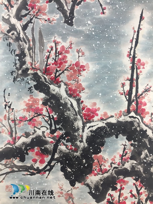 翰墨丹青传真情！泸州名家书画亮相东门城楼(图4)