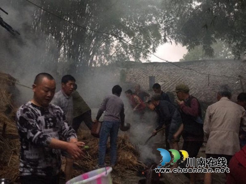泸县玄滩镇警民合力扑灭一起火灾