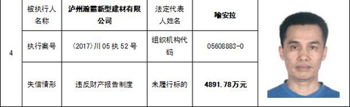 泸州中院公布一批“老赖” 看看有你认识的吗(图6) 泸州中院公布一批“老赖” 看看有你认识的吗(图6)