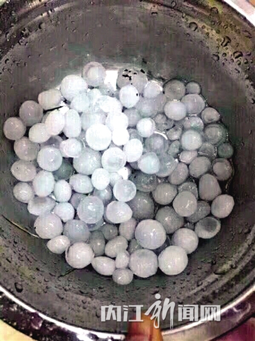 昨夜,内江迎来今年第一场“雹”雨(图1) 昨夜,内江迎来今年第一场“雹”雨(图1)