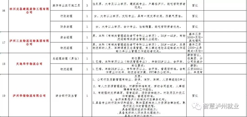 来选工作!2018泸州市民营企业招聘周明日举行(图10) 来选工作!2018泸州市民营企业招聘周明日举行(图10)