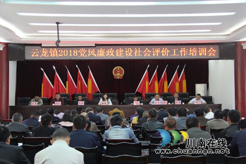泸县云龙镇召开党风廉政建设社会评价工作培训会(图1)
