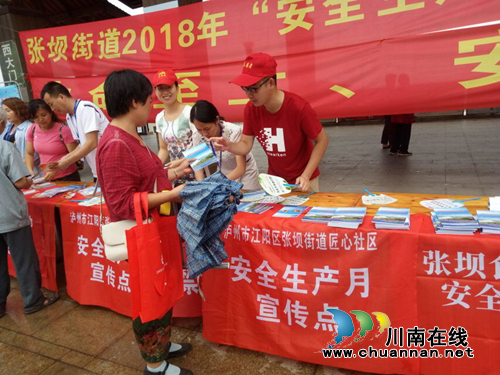 江阳区张坝街道匠心社区开展“安全生产月”宣传服务活动(图2)