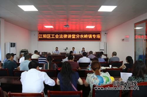 江阳区法院弥陀法庭到分水岭镇政府开展普法宣讲活动(图1)
