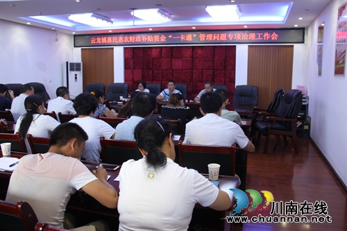 泸县云龙镇召开惠民惠农财政补贴资金“一卡通”管理问题专项治理工作会(图1)