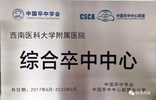 西南医大附院被授牌为“综合卒中中心”(图3)