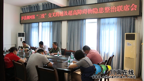 泸县潮河镇召开“三线”交叉跨越及超高障碍物隐患整治联席会(图1)
