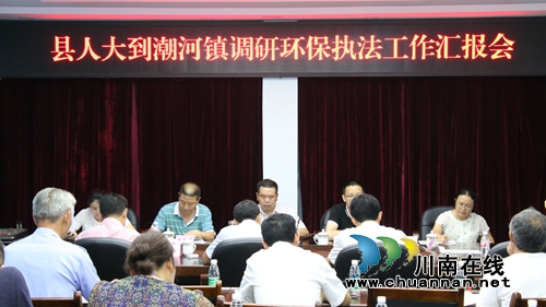 泸县人大常委会副主任余冰率队到潮河镇调研环保执法工作(图2) 泸县人大常委会副主任余冰率队到潮河镇调研环保执法工作(图2)