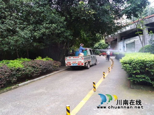 江阳区华阳街道竹苑社区开展病媒生物防制与消杀工作(图1)