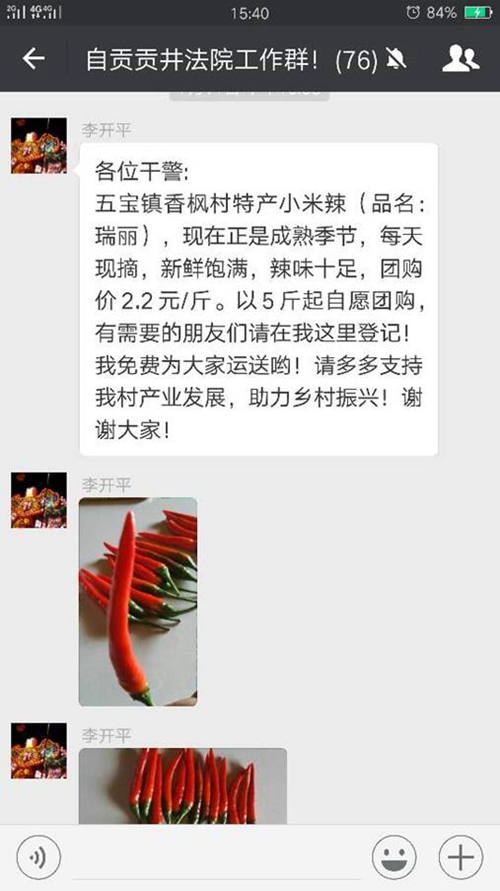 自贡:第一书记“朋友圈”里卖辣椒(图1)