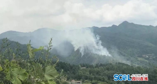 叙永赤水镇突发山火&nbsp;数百人奋战9小时灭火(图1)