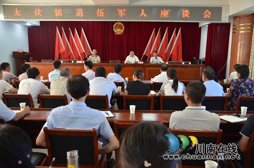 泸县太伏镇召开“八一”座谈会(图1)