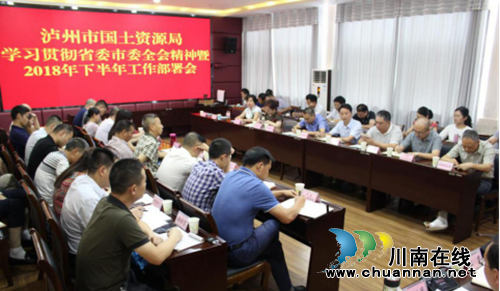 泸州市国土资源局学习贯彻省委市委全会精神安排部署下半年工作(图1)
