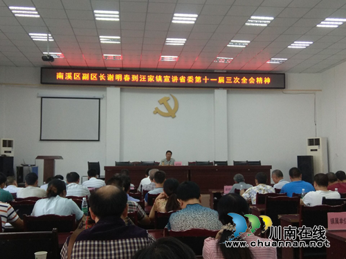 宜宾南溪区副区长谢明春到汪家镇宣讲省委十一届三次全会精神(图1)