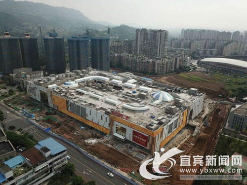 宜宾万达进入施工冲刺期 商家9月进场装修(图1) 宜宾万达进入施工冲刺期 商家9月进场装修(图1)