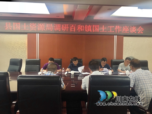 泸县国土资源局到百和镇调研国土工作(图1)