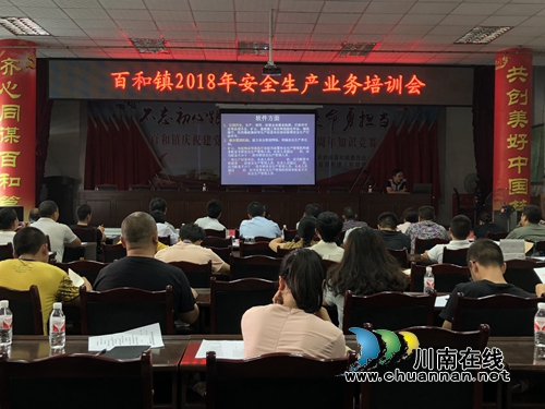 泸县百和镇召开2018安全生产业务培训会(图1)