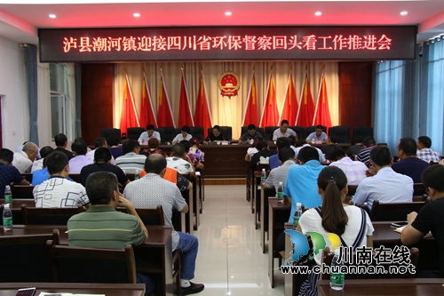 泸县潮河镇召开迎接省级环保督察回头看工作部署会(图1)