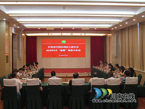 省残联副理事长马骏莅临泸州市江阳区残联指导8月“量服”精准分析会(图2)